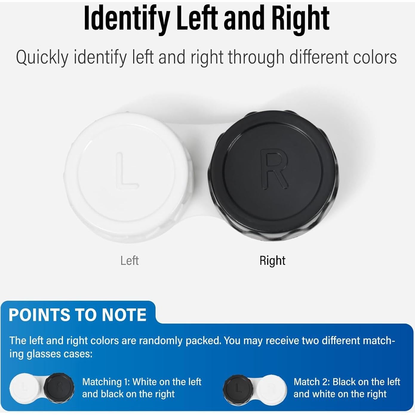 Paquete de 8 Estuches para Lentes de Contacto Dhoptical Negros