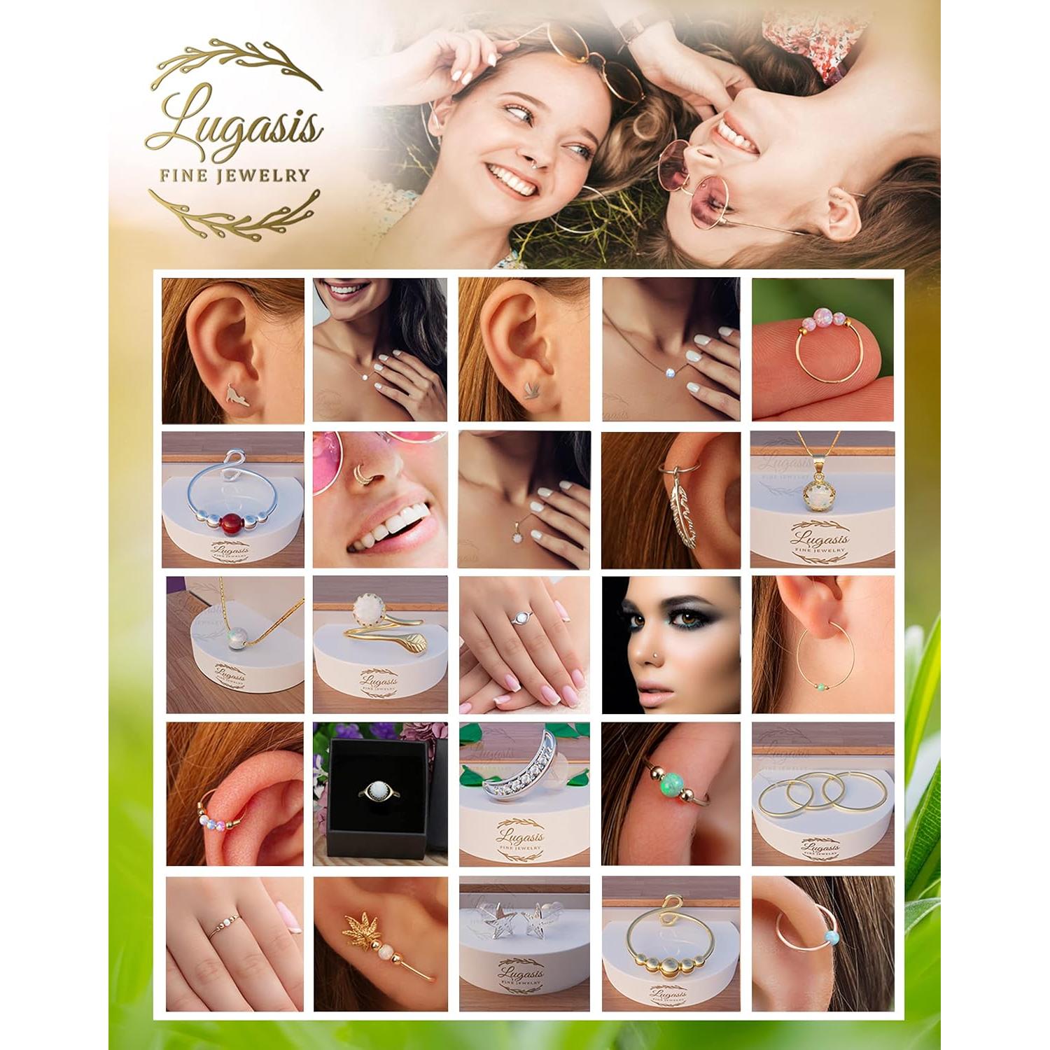 Aro de Nariz de Oro Relleno 14K 7mm - Piercing Helix 24G