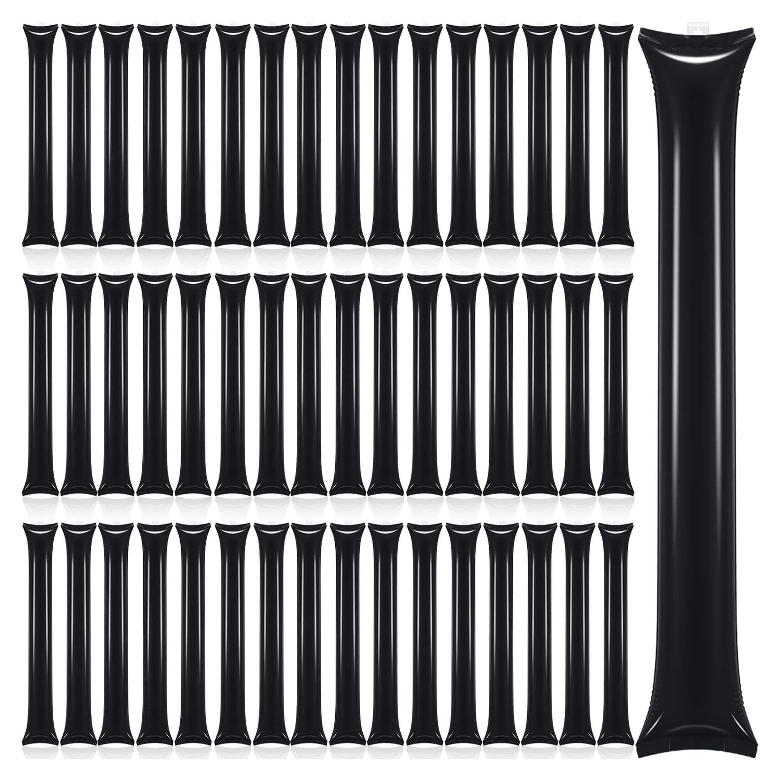 Palos de Trueno Inflables Civaner 48 Pcs Negros 60 cm