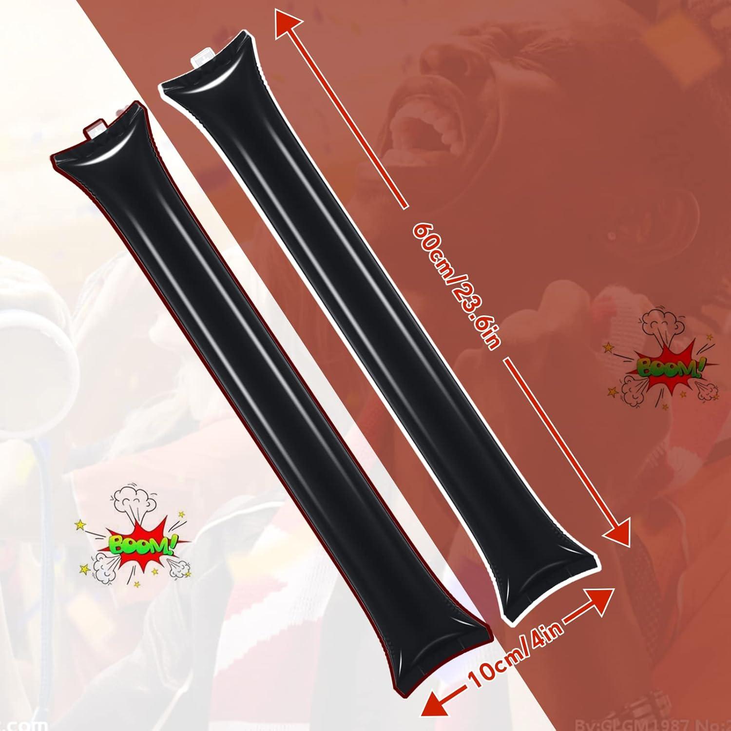 Palos de Trueno Inflables Civaner 48 Pcs Negros 60 cm