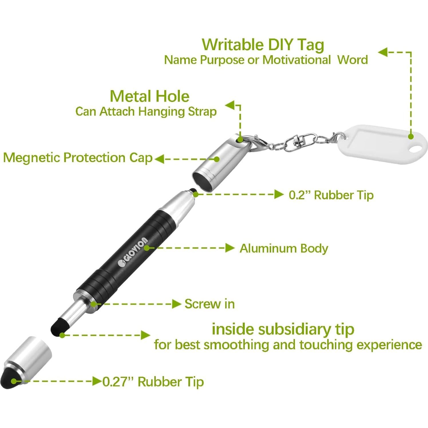 Lápiz Stylus Capacitivo Glovion para iPad y iPhone - Negro