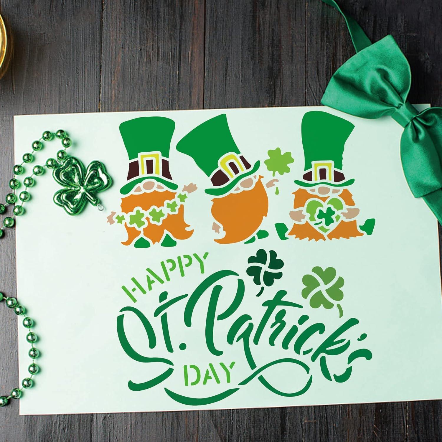 Plantillas Reutilizables INFUNLY 4pcs Día de San Patricio 30x30 cm