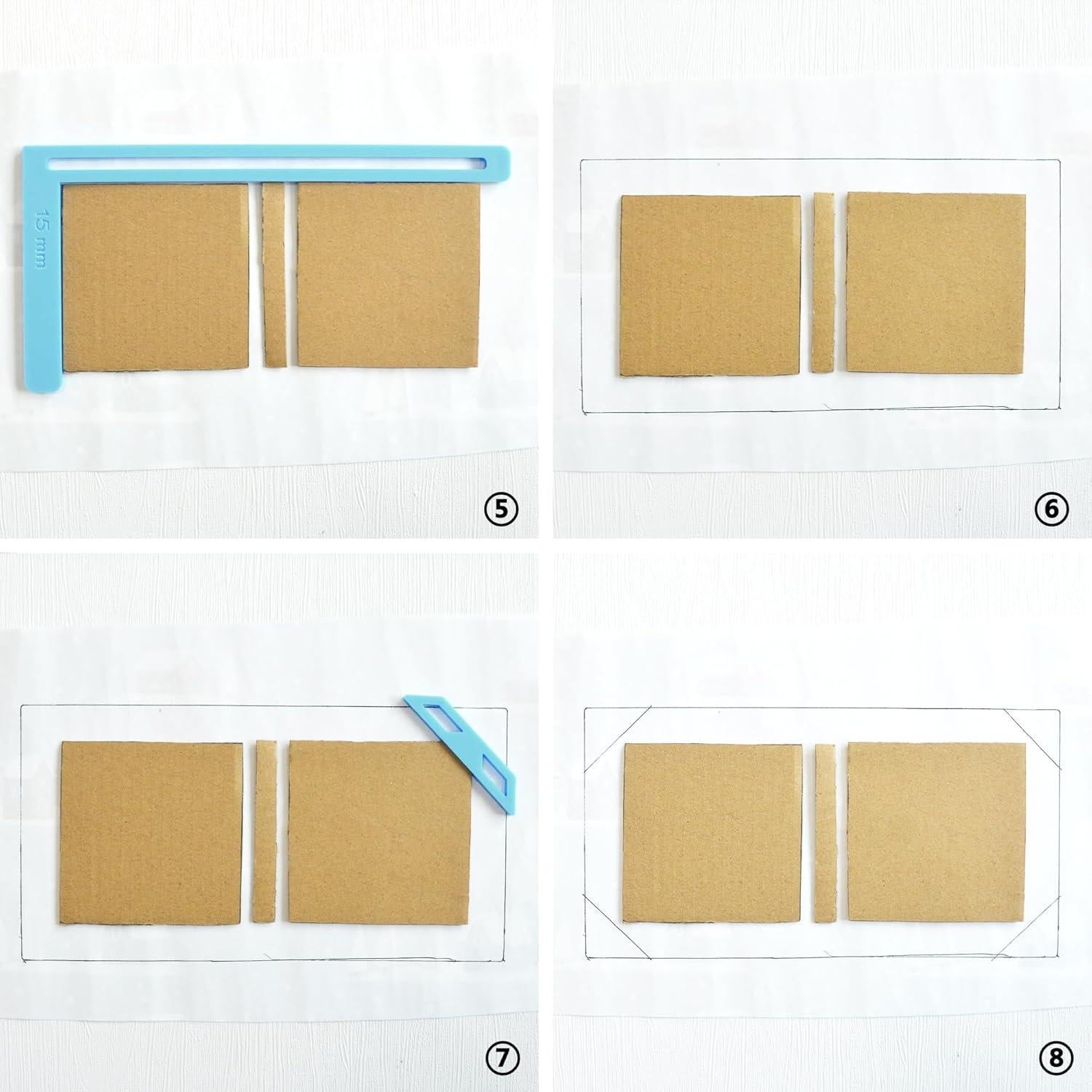 Kit de Herramientas de Encuadernación UPTTHOW 6 Piezas Azul