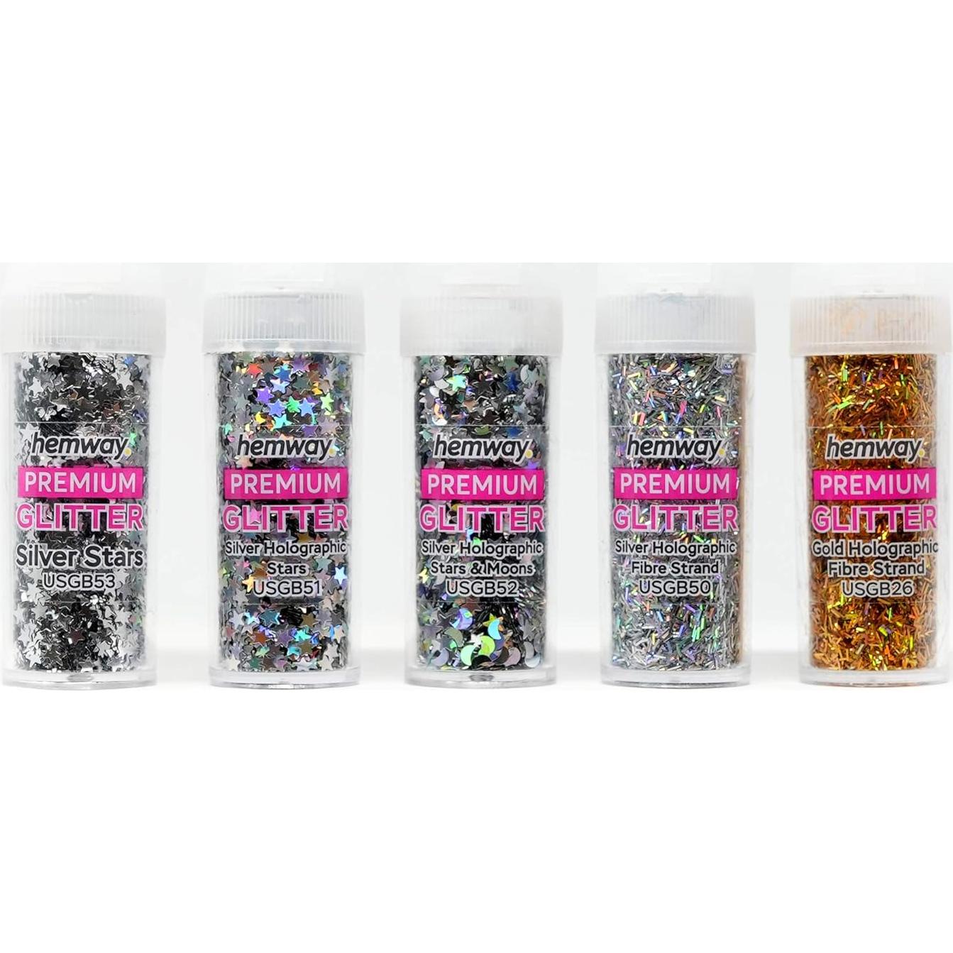 Set de Brillo Ultra Fino Hemway 54 Colores para Manualidades