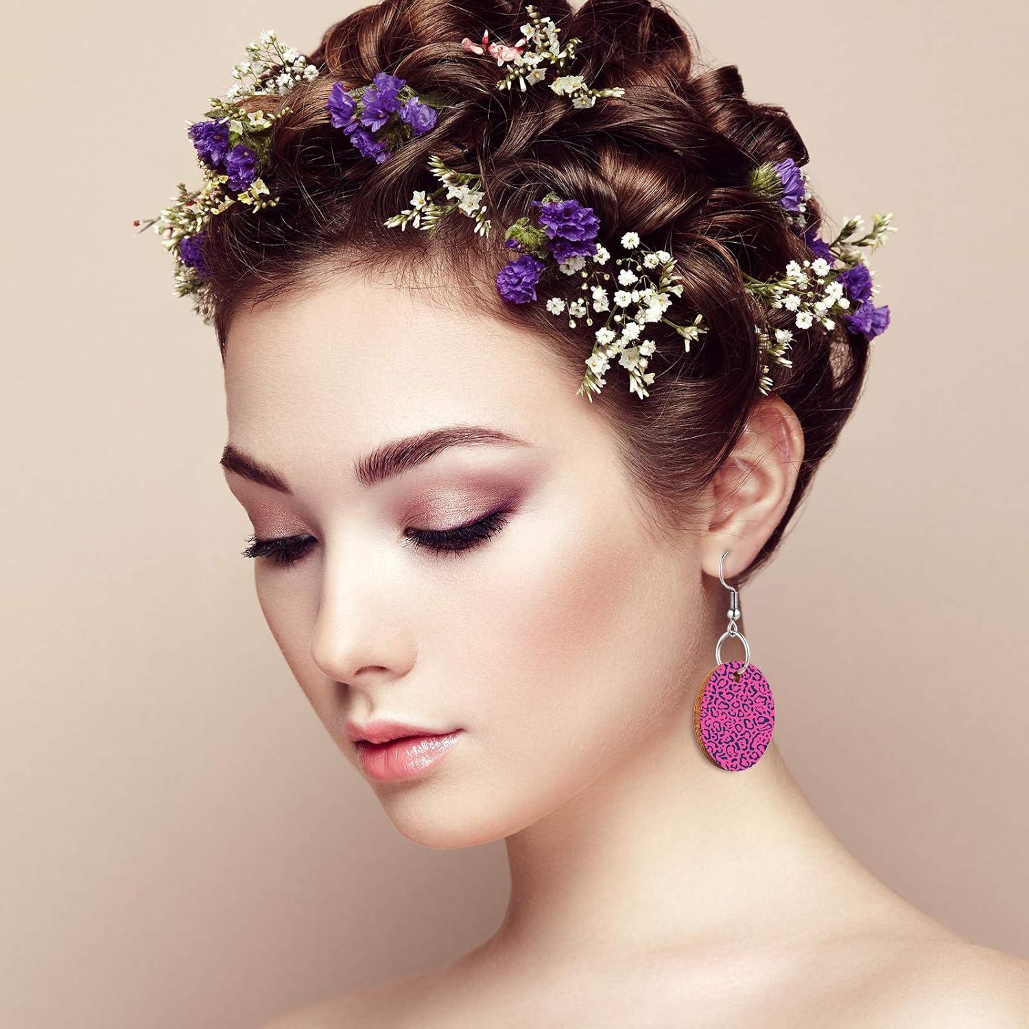 Kit 200 Piezas Pendientes de Madera Hicarer 2.54 cm DIY