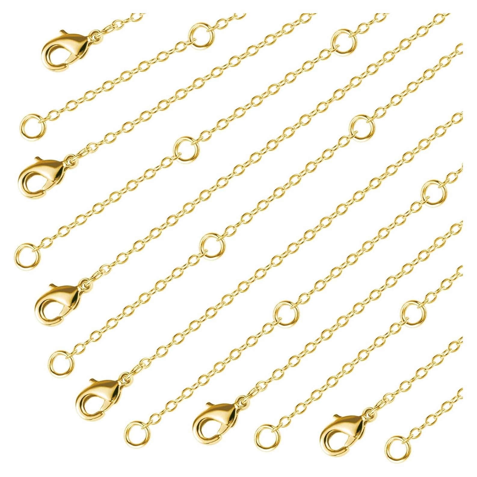 Cadena de Oro 14K ALEXCRAFT 12 Piezas 40.6 cm 1 mm