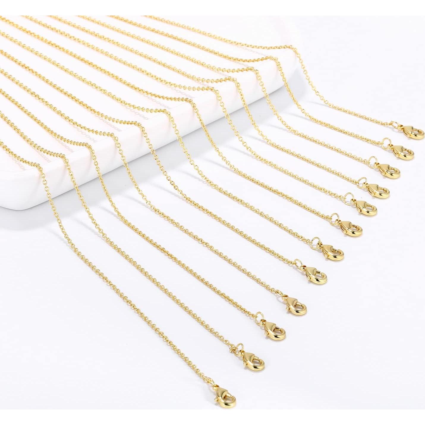 Cadena de Oro 14K ALEXCRAFT 12 Piezas 40.6 cm 1 mm