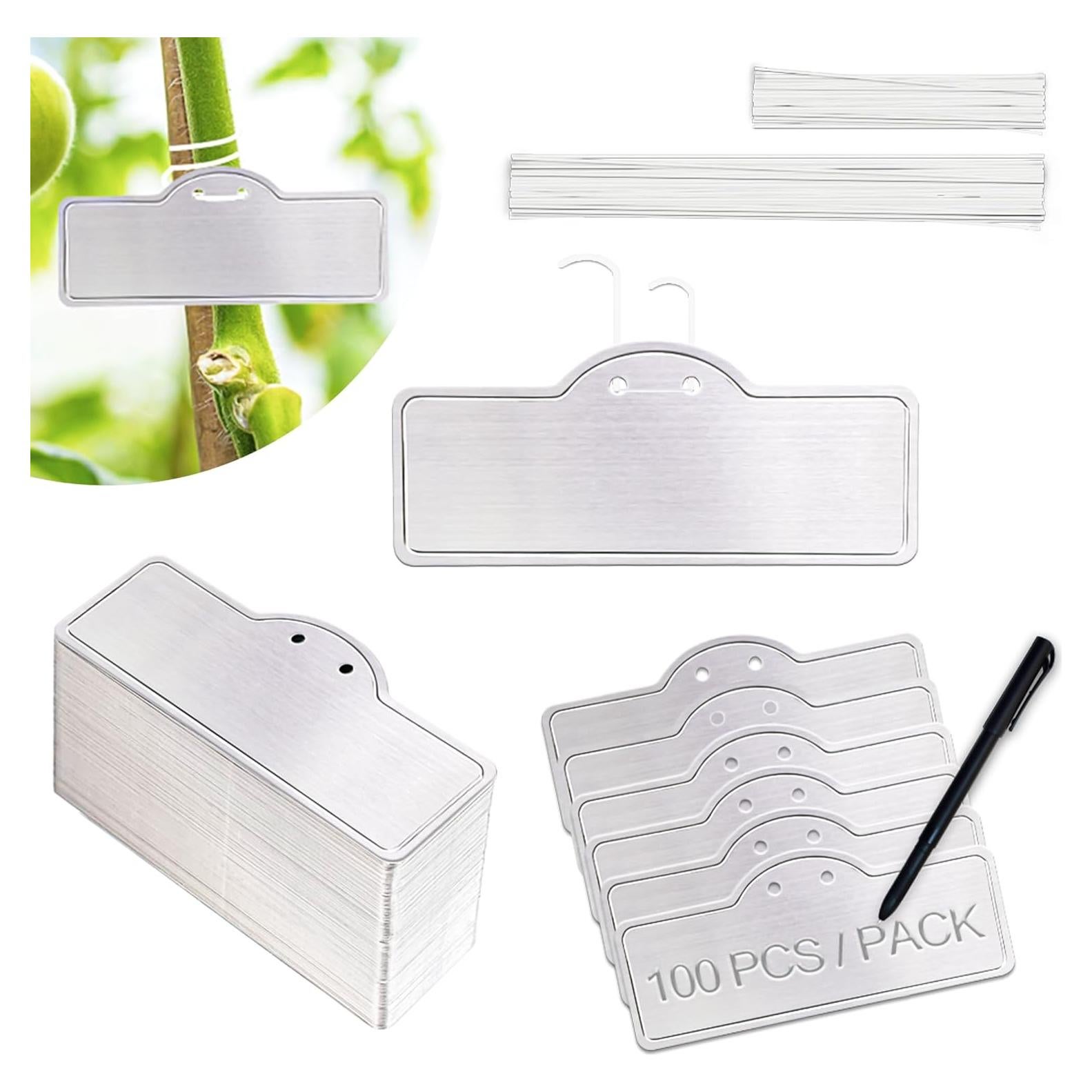 Etiquetas de Plantas de Aluminio TCYPUHL 100 Pcs Impermeables