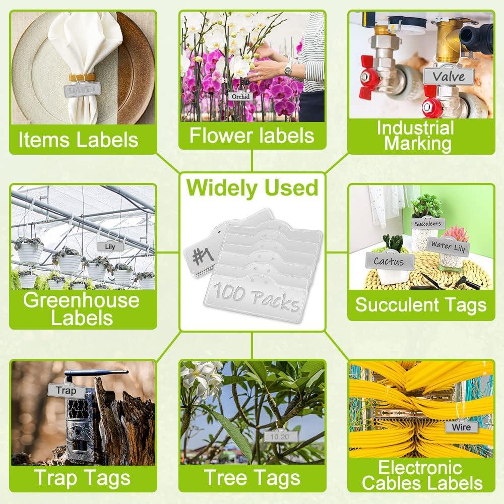 Etiquetas de Plantas de Aluminio TCYPUHL 100 Pcs Impermeables