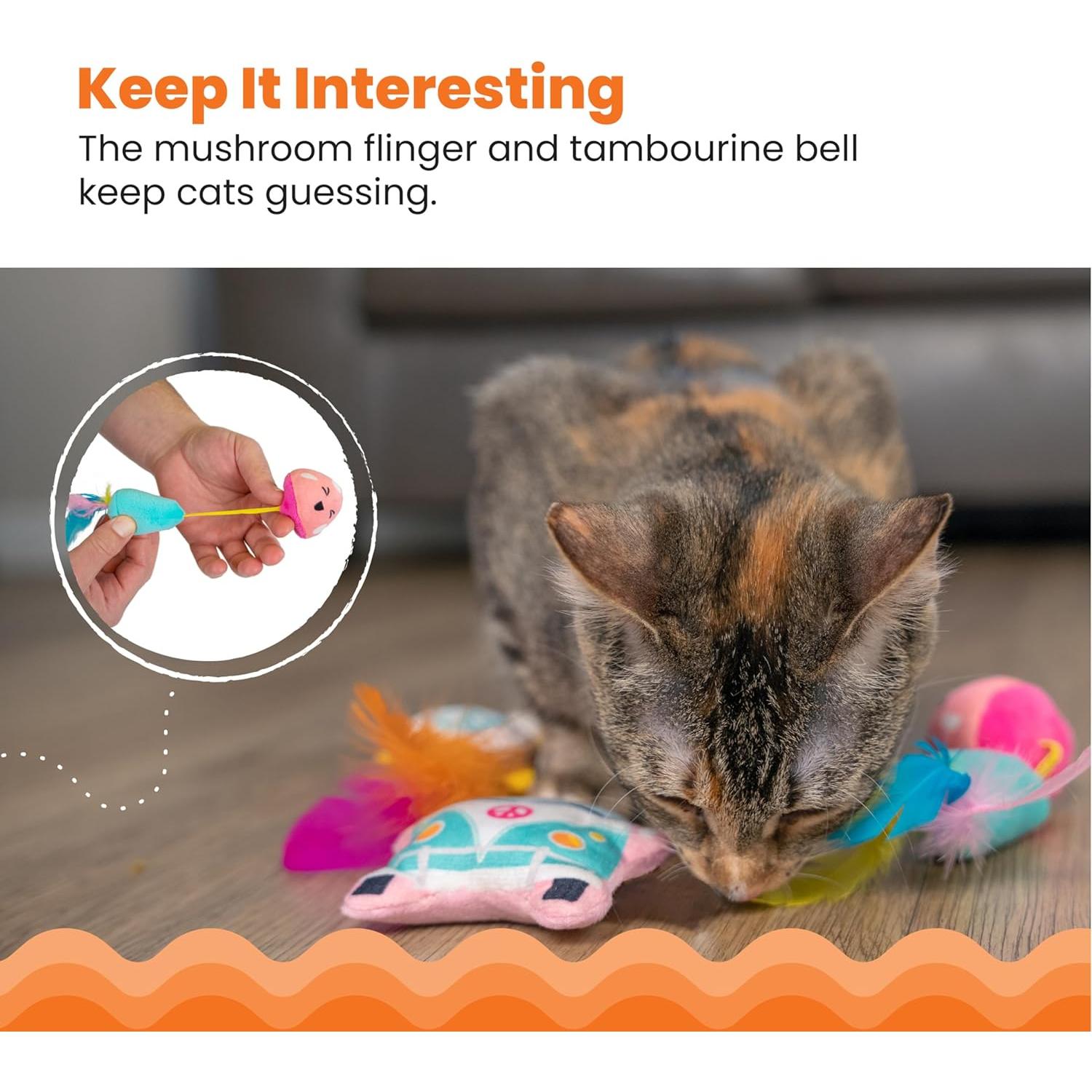 Juguetes Interactivos para Gatos Catstages 3 Paquete Catnip