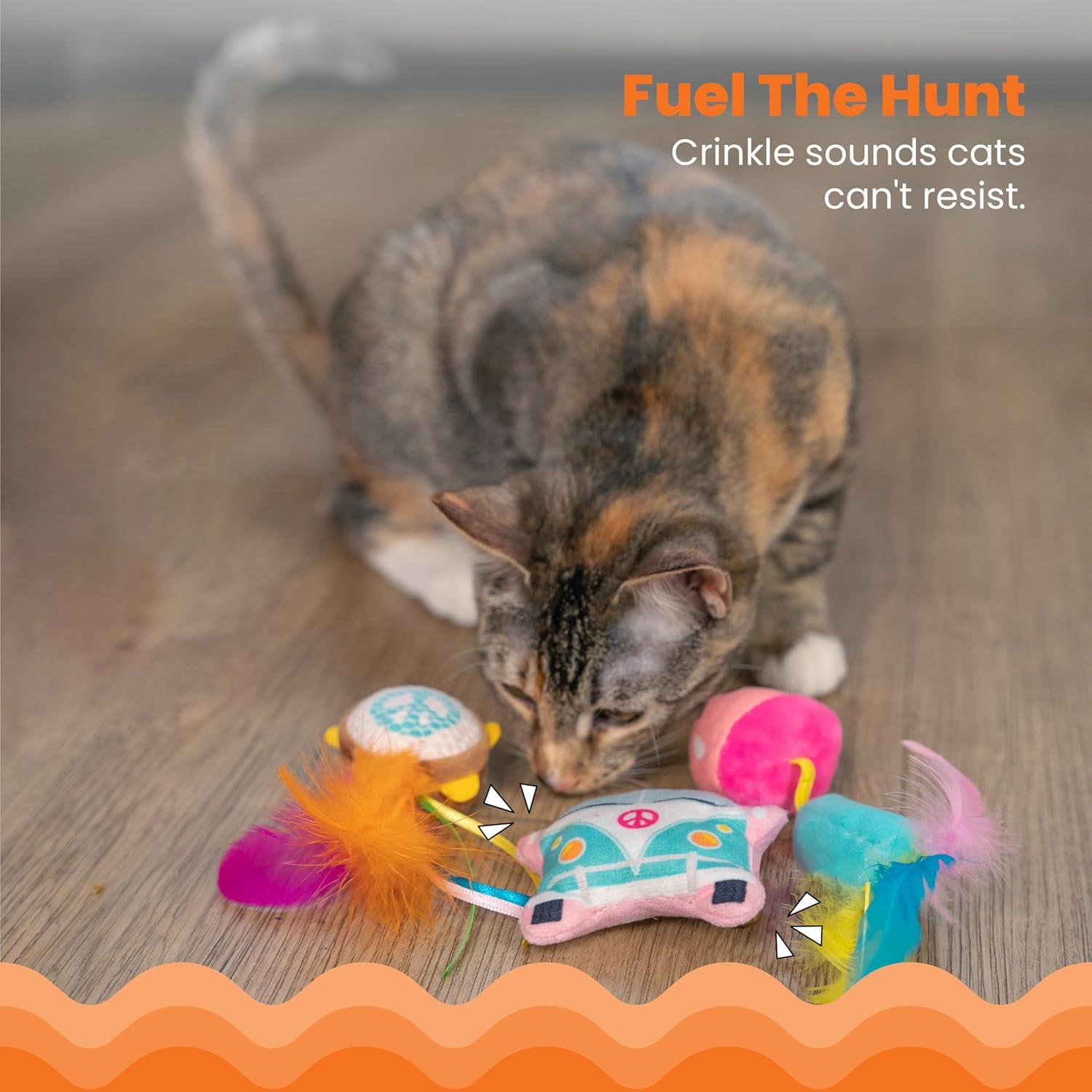 Juguetes Interactivos para Gatos Catstages 3 Paquete Catnip