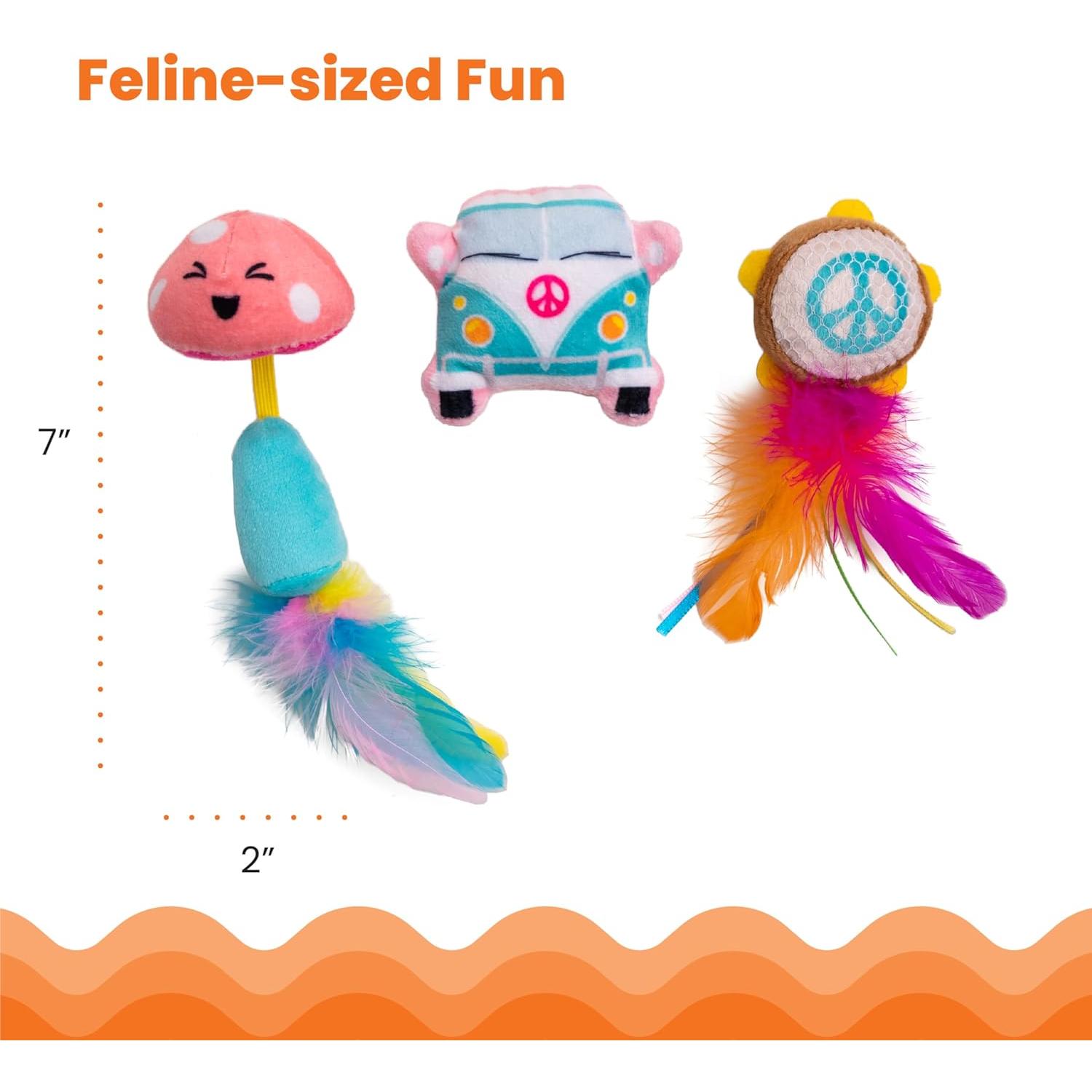 Juguetes Interactivos para Gatos Catstages 3 Paquete Catnip