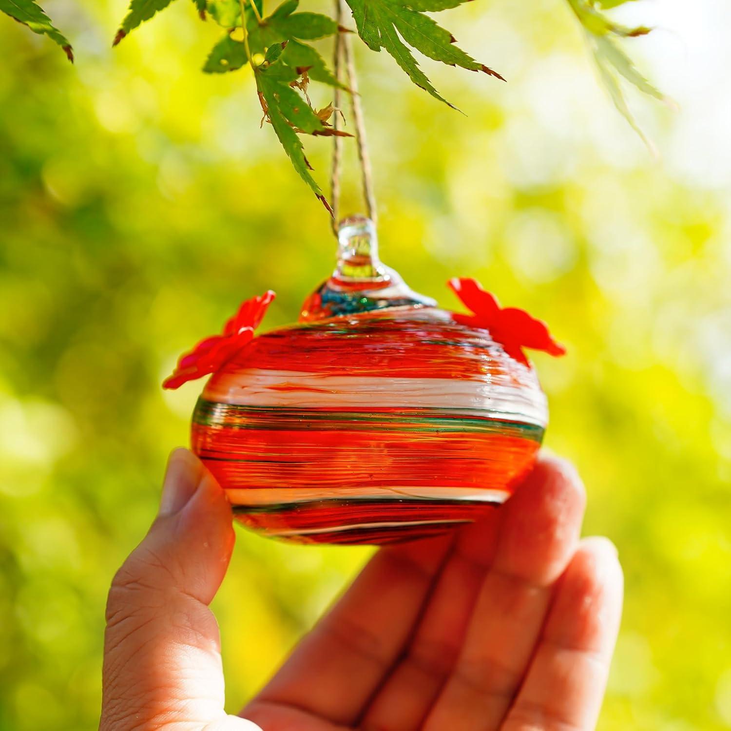 Alimentador de colibríes de vidrio KRISININE 93.6g colgante
