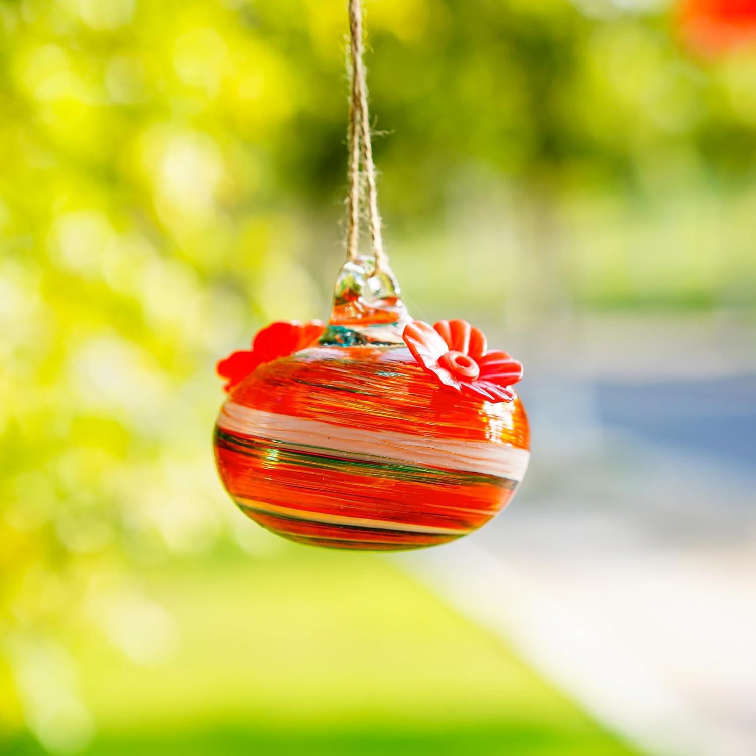 Alimentador de colibríes de vidrio KRISININE 93.6g colgante