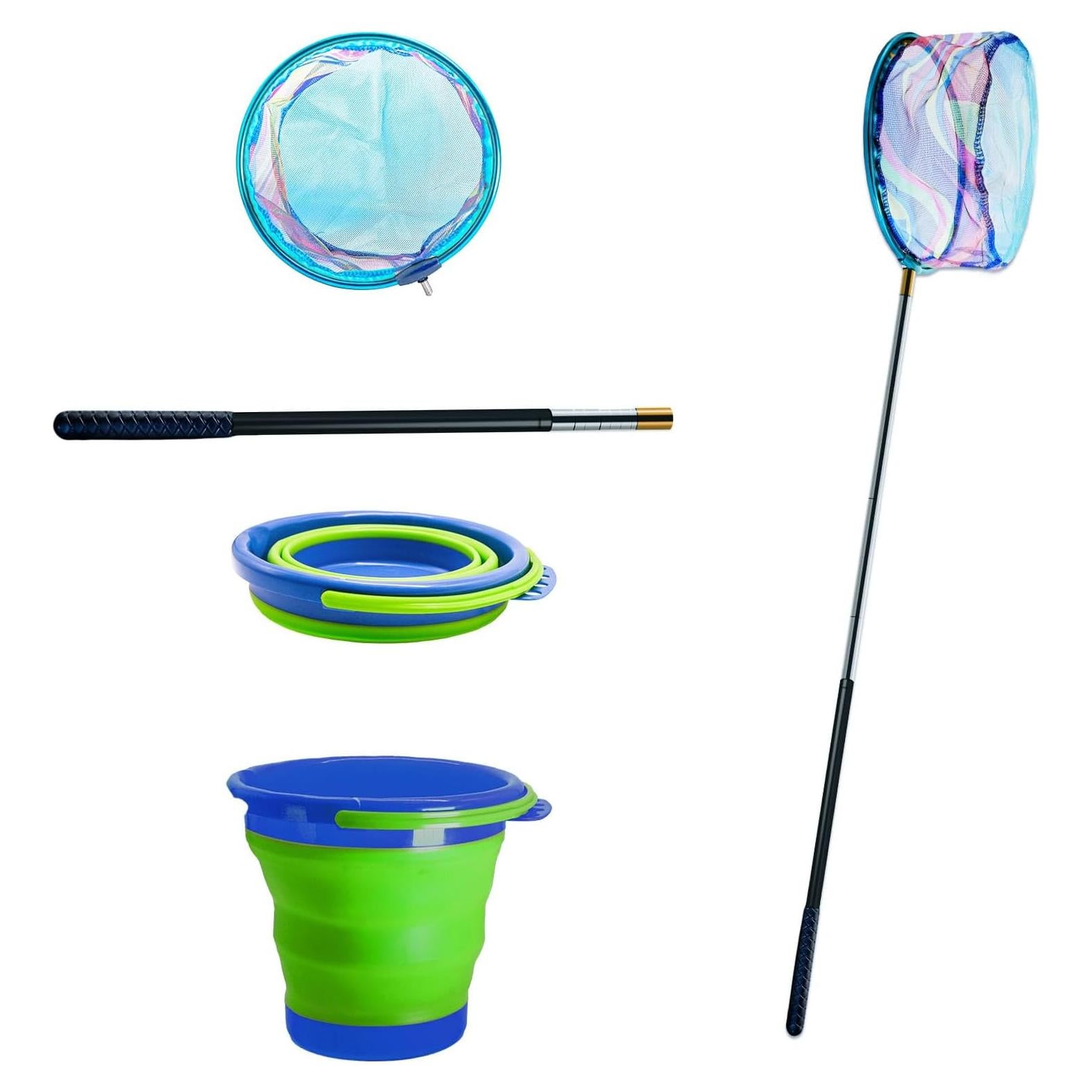 Red de Pesca GIFY con Cubo Plegable para Niños 1.73M