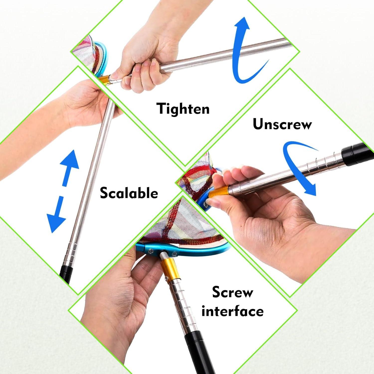 Red de Pesca GIFY con Cubo Plegable para Niños 1.73M