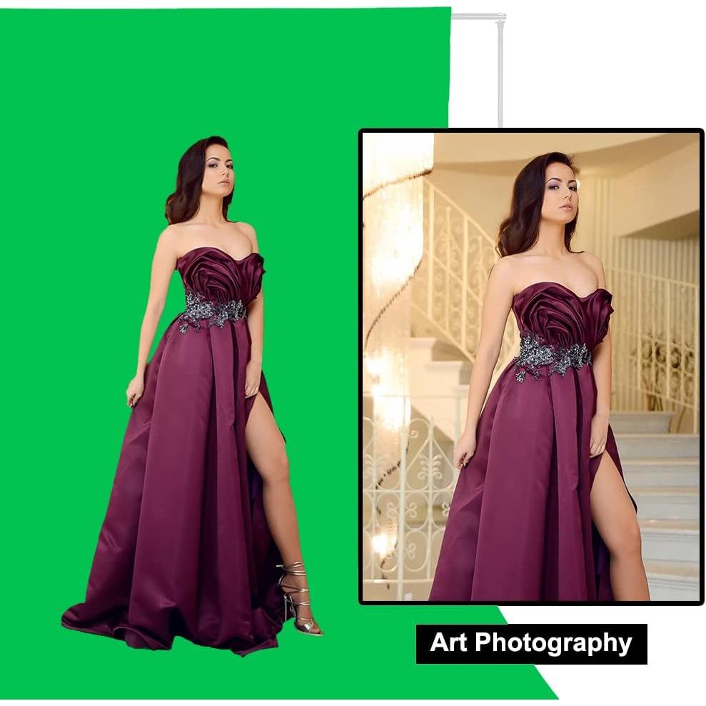 Fondo de Pantalla Verde GFCC 2.13x3.04m Lavable y Plegable