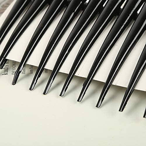 6 Clips de Cabello Alligator Plateados CONOFA para Mujeres