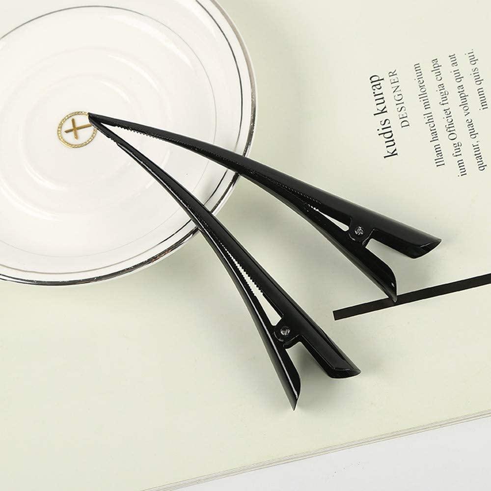 6 Clips de Cabello Alligator Plateados CONOFA para Mujeres