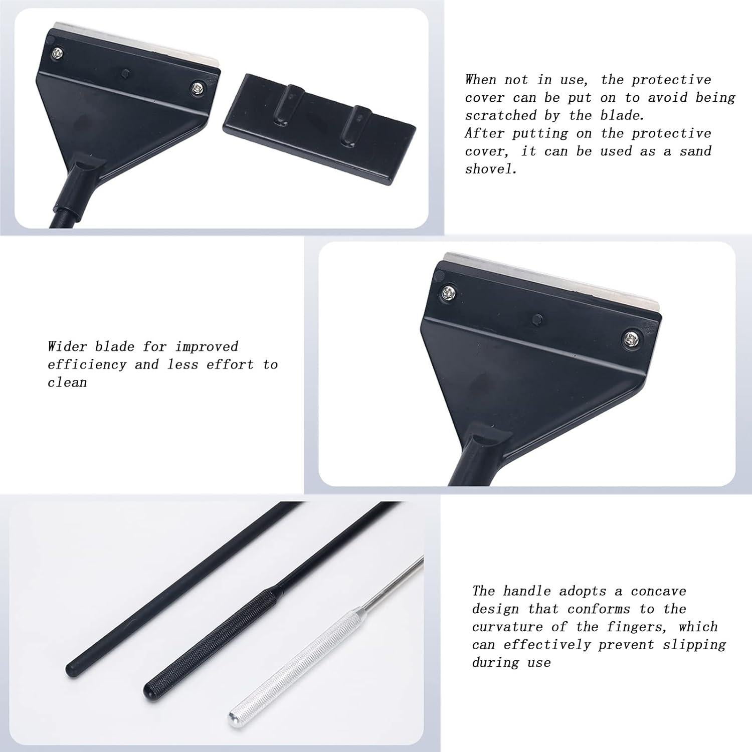 Raspador de Algas Ajustable SXMYSH 90cm Aluminio Negro