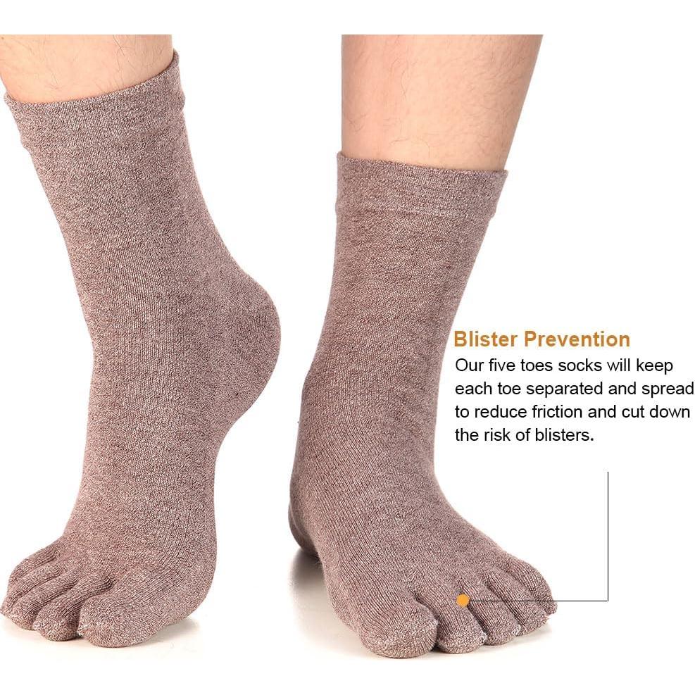 Calcetines de Dedo para Mujeres Meaiguo - 4 Pares, Algodón, Talla 5-9