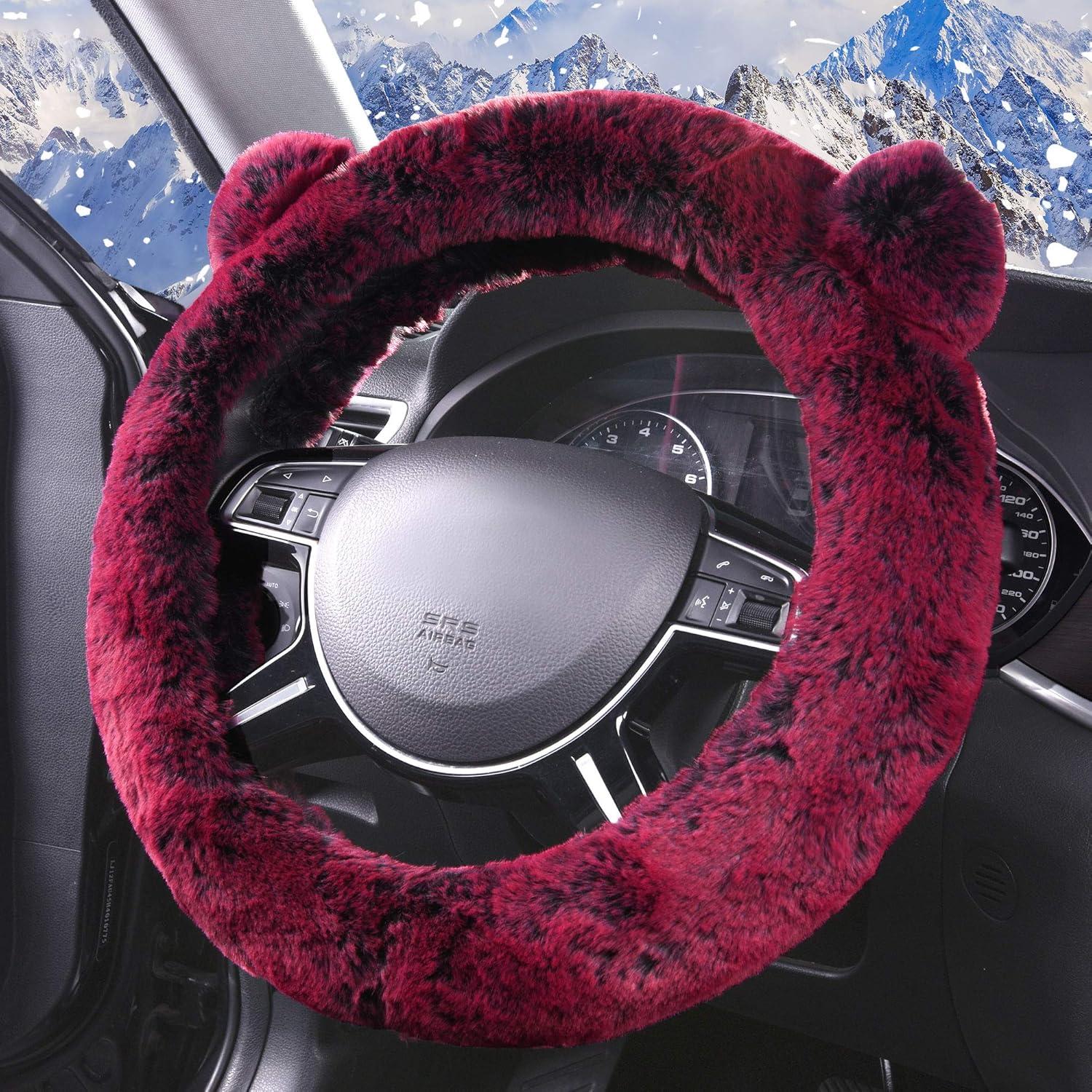 Cubierta de Volante de Peluche FH Group Koala Burdeos Universal