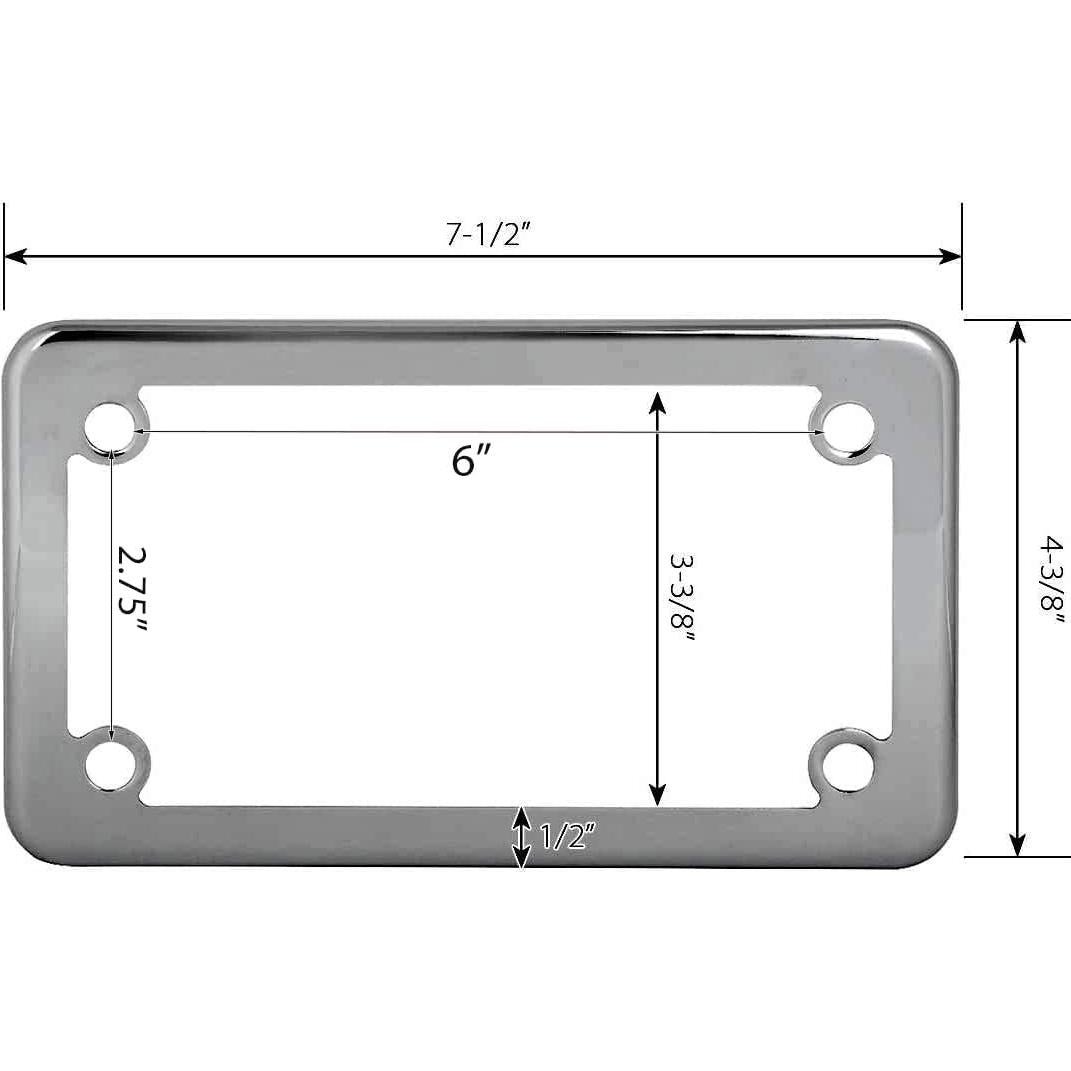 Marco de Placa de Licencia para Motocicleta LFPartS Acero Inoxidable