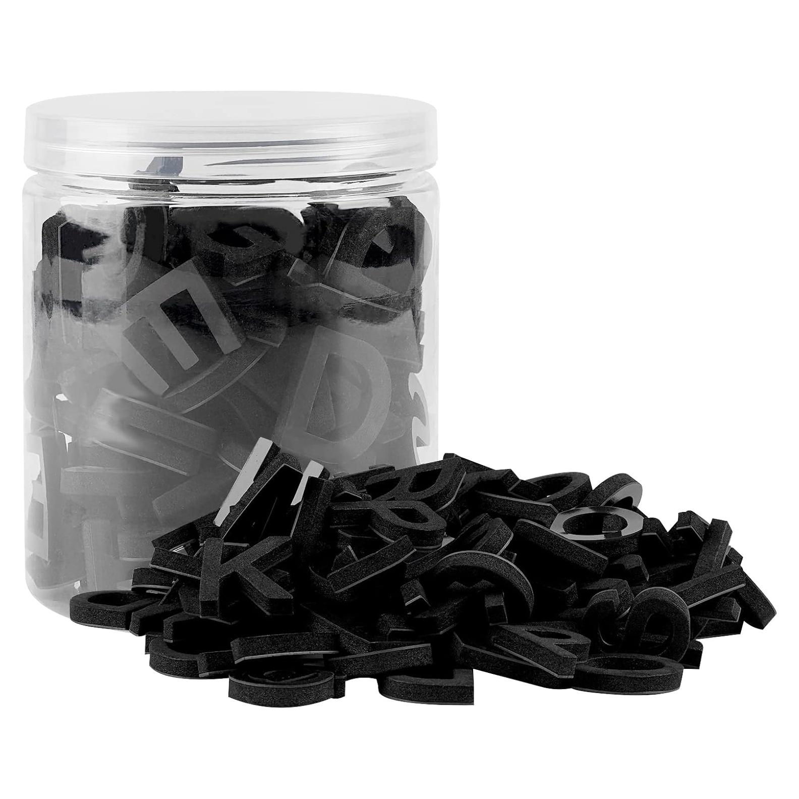 Letras Magnéticas Decorativas Lzttyee - 117 Piezas Negras EVA