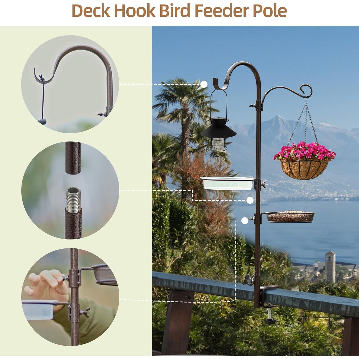 Comedero para Aves ERYTLLY con Ganchos y Bandeja 82 cm