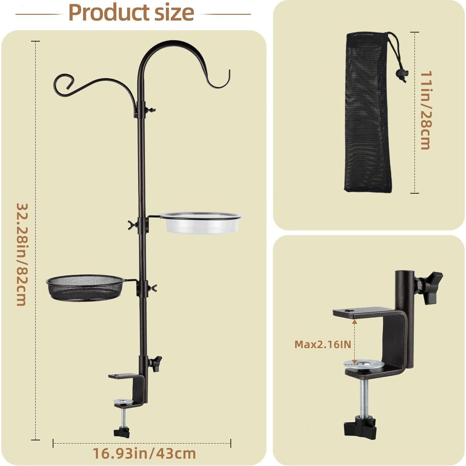 Comedero para Aves ERYTLLY con Ganchos y Bandeja 82 cm