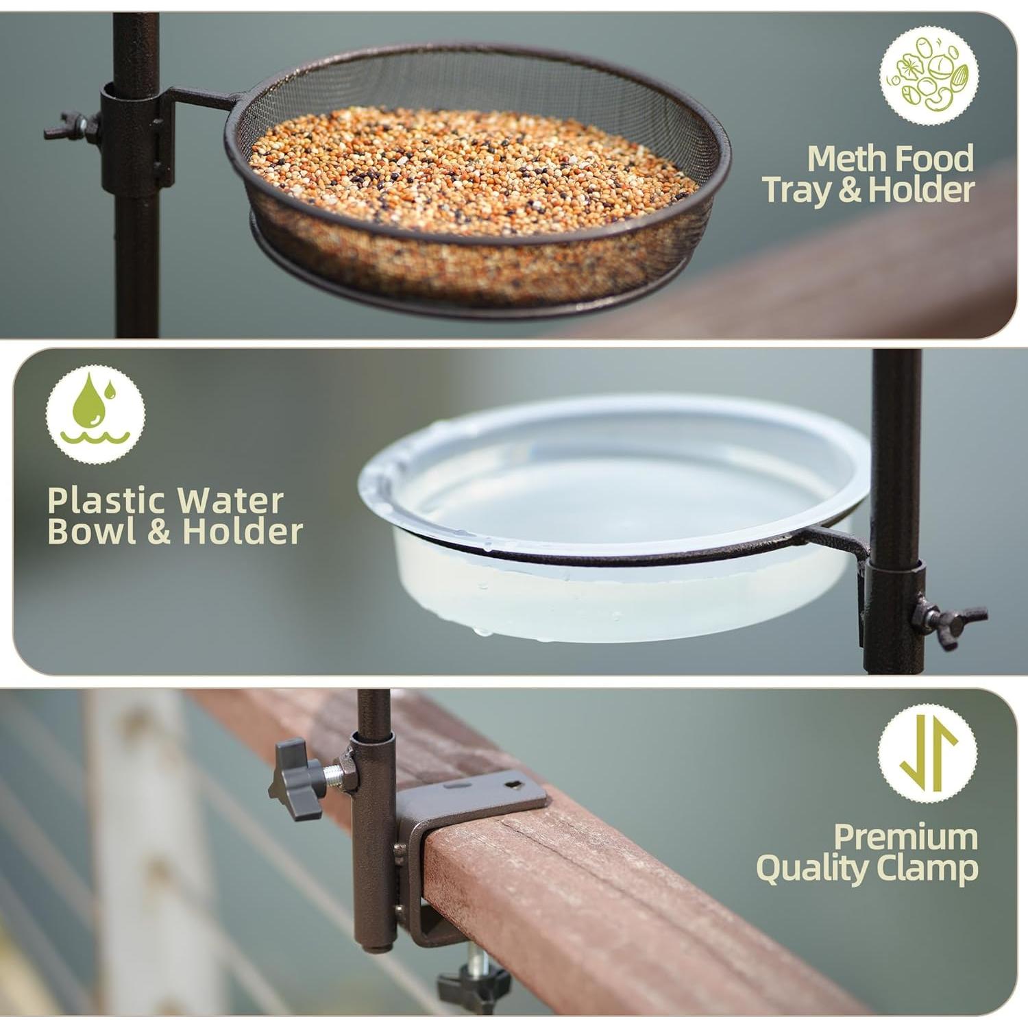 Comedero para Aves ERYTLLY con Ganchos y Bandeja 82 cm