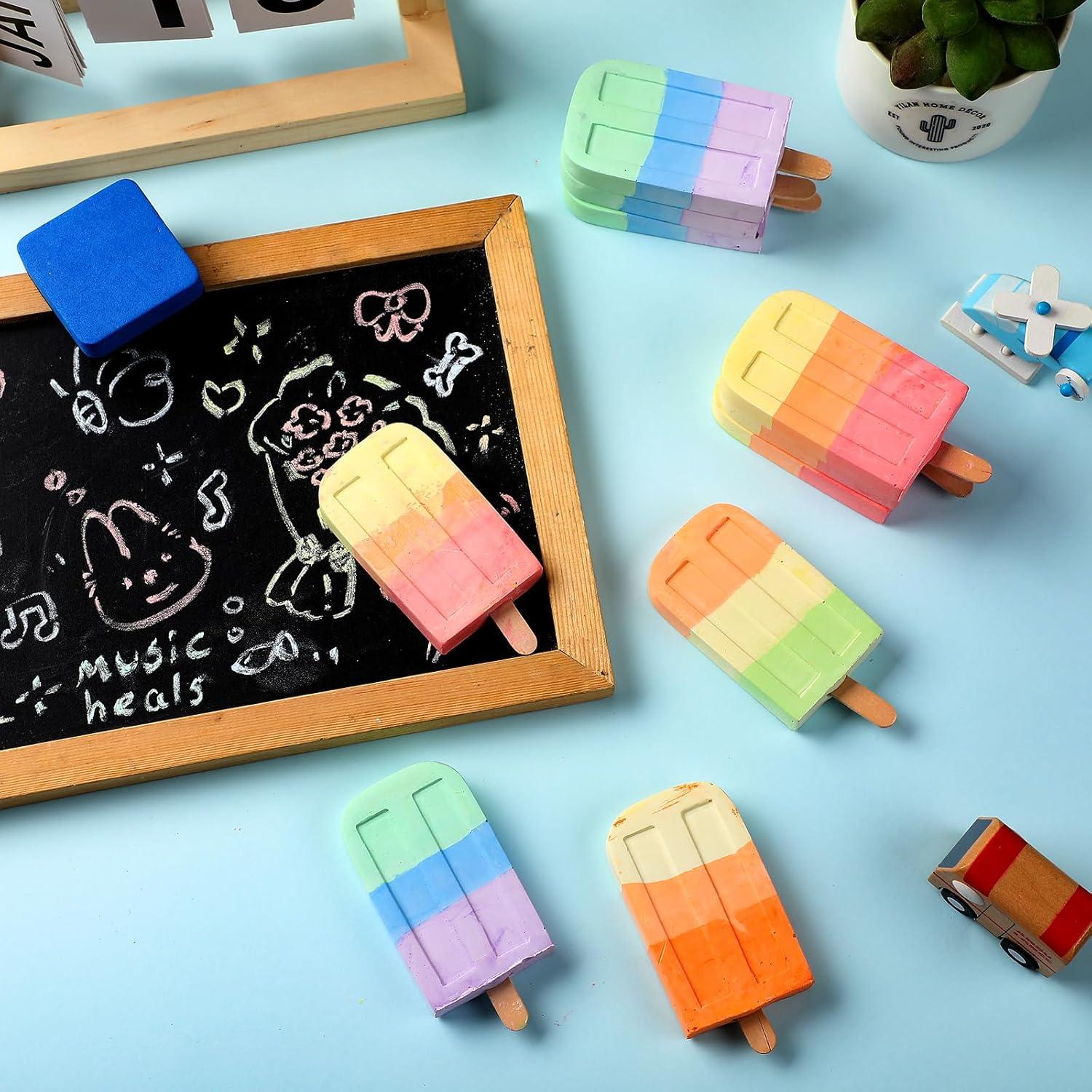 Juego de 24 Piezas de Tiza de Acera Mooliwe Multicolor