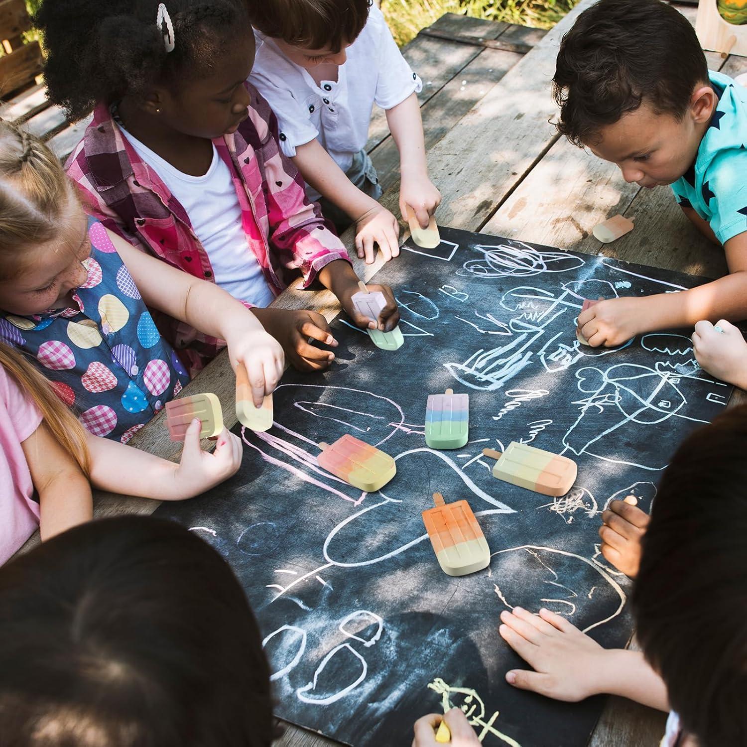 Juego de 24 Piezas de Tiza de Acera Mooliwe Multicolor