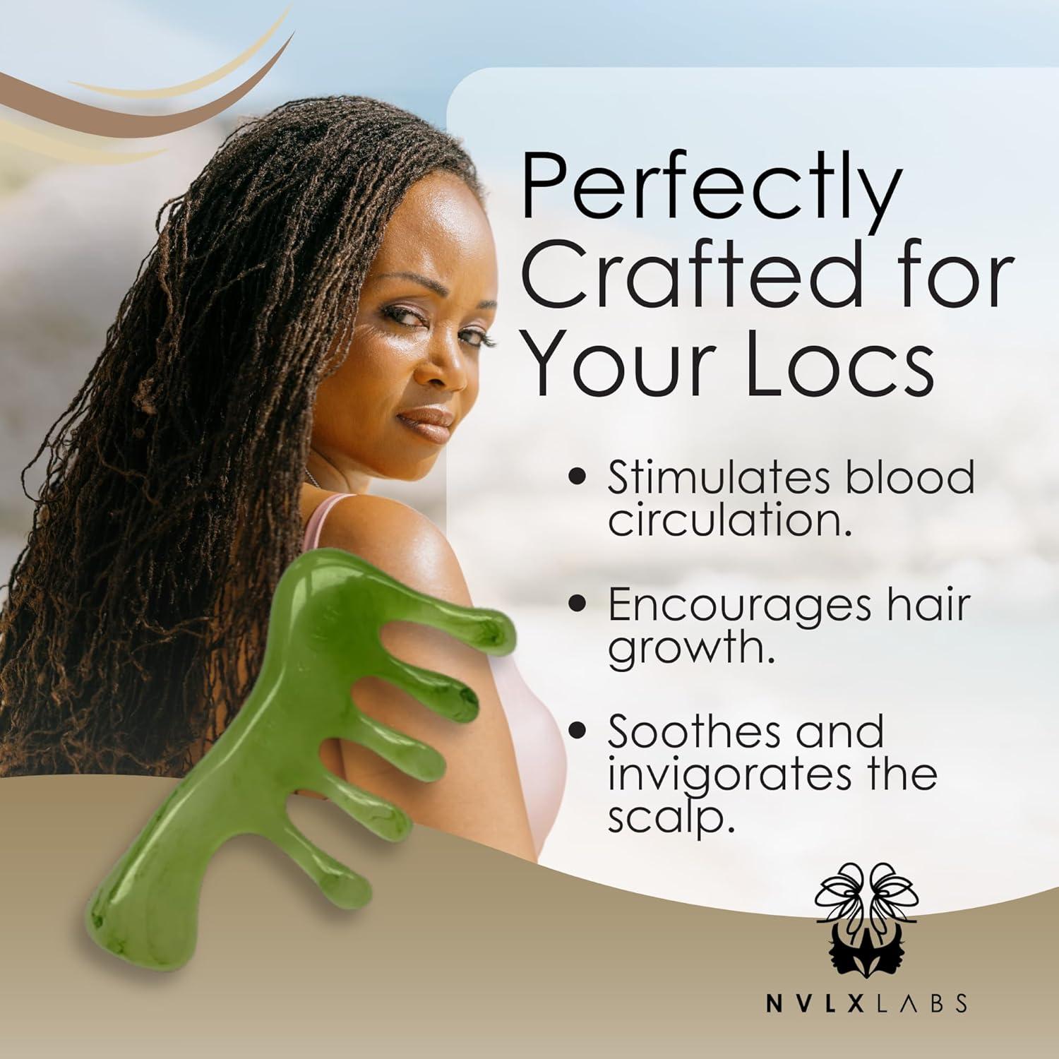 Peine Loc NVLX LABS - Masajeador Cuero Cabelludo 10.16 cm