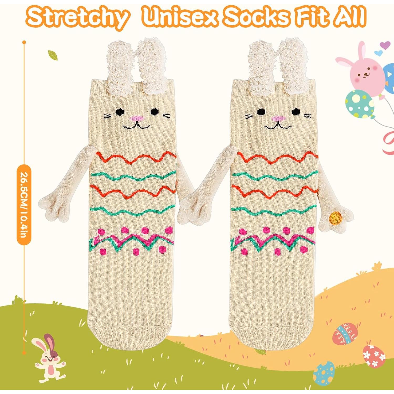 Calcetines Magnéticos Unisex Manos Unidas Conejo 19.5x10cm