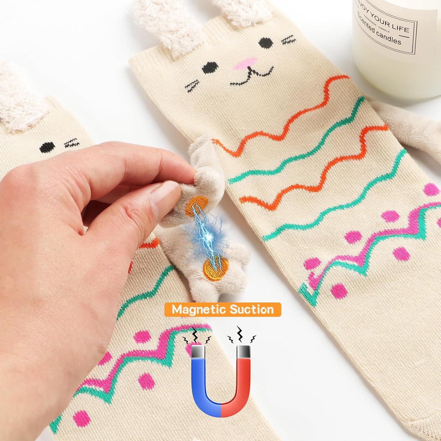 Calcetines Magnéticos Unisex Manos Unidas Conejo 19.5x10cm