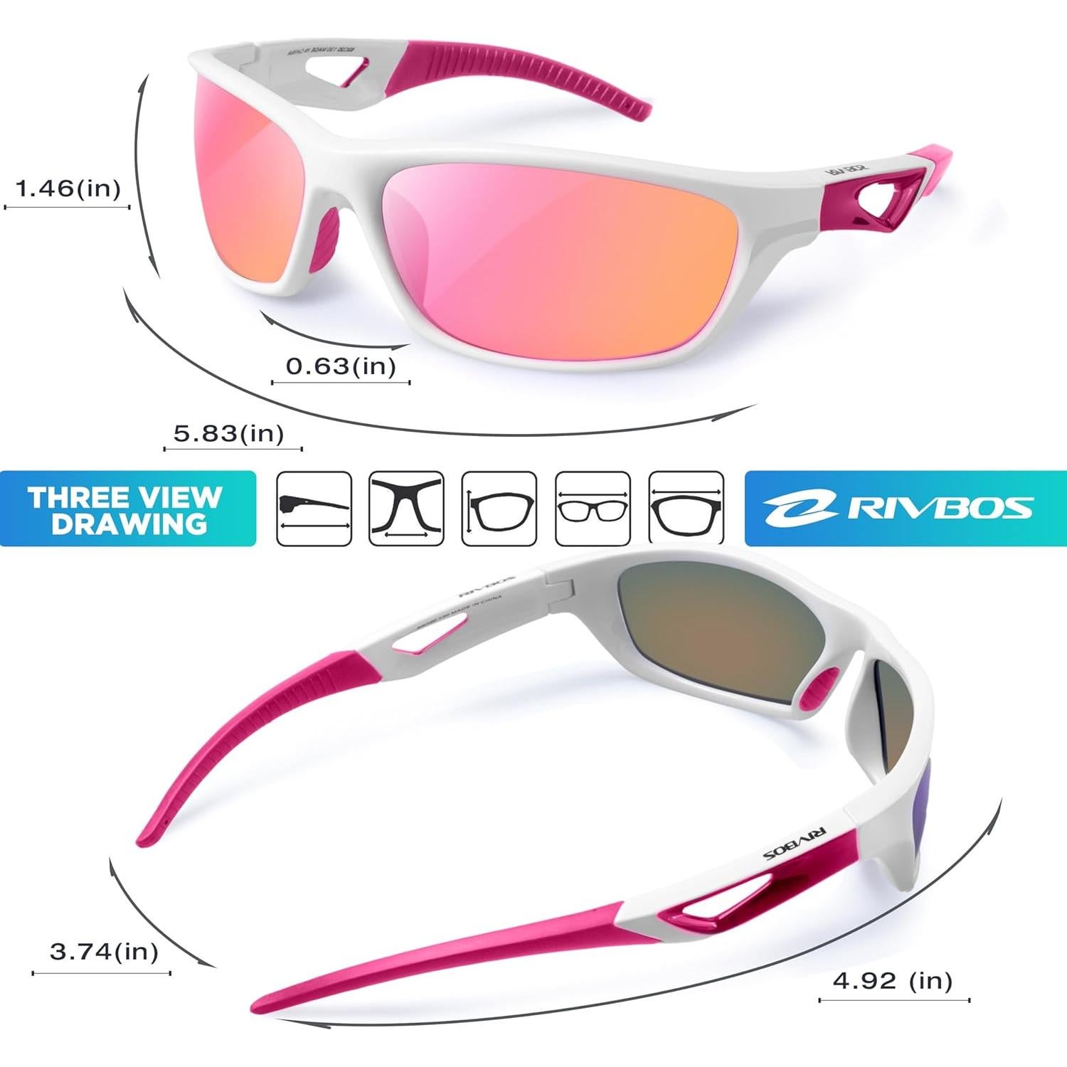 Gafas de sol deportivas RIVBOS RB831 polarizadas UV400