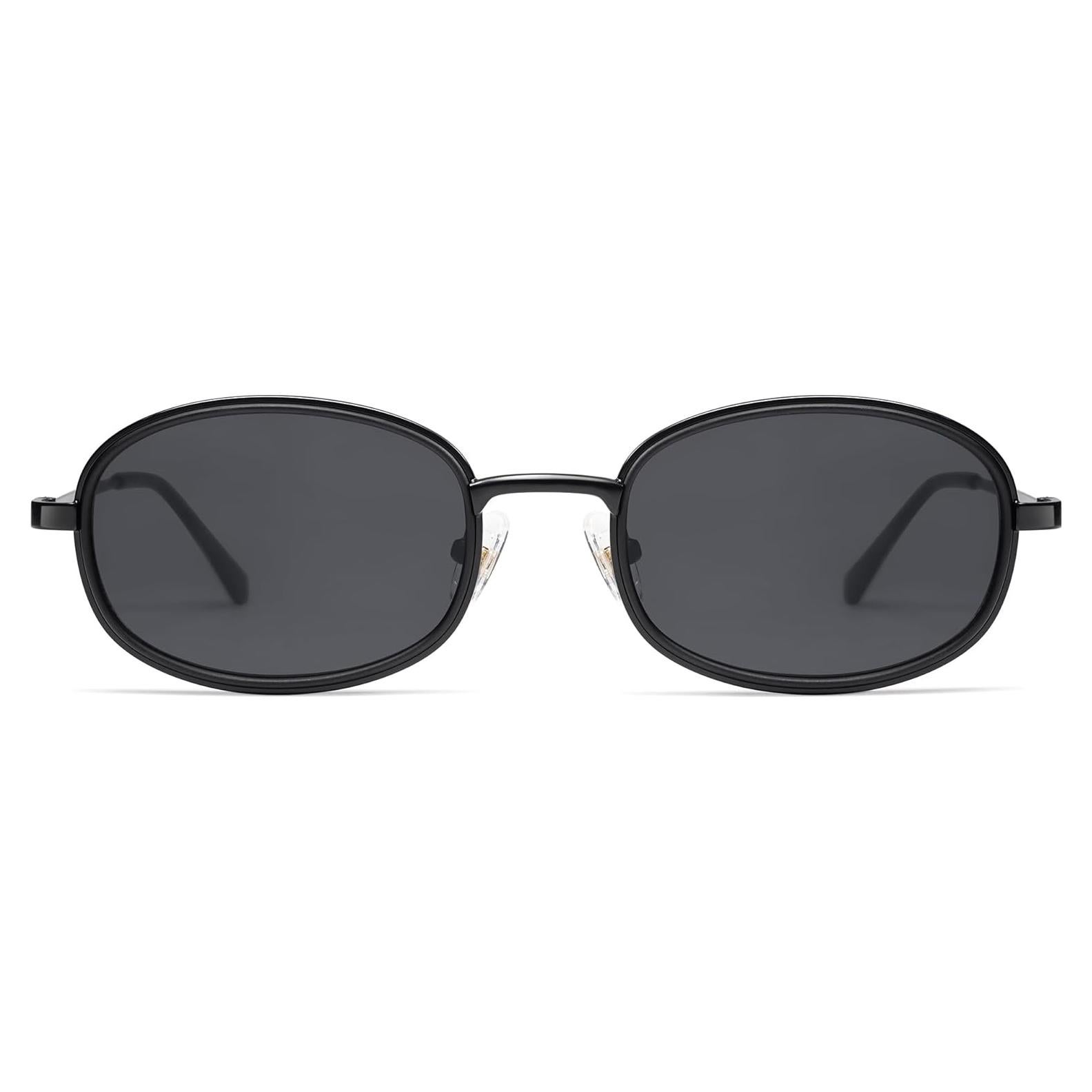 Gafas de sol retro redondas UV400 Unisex AP3681 - Negro