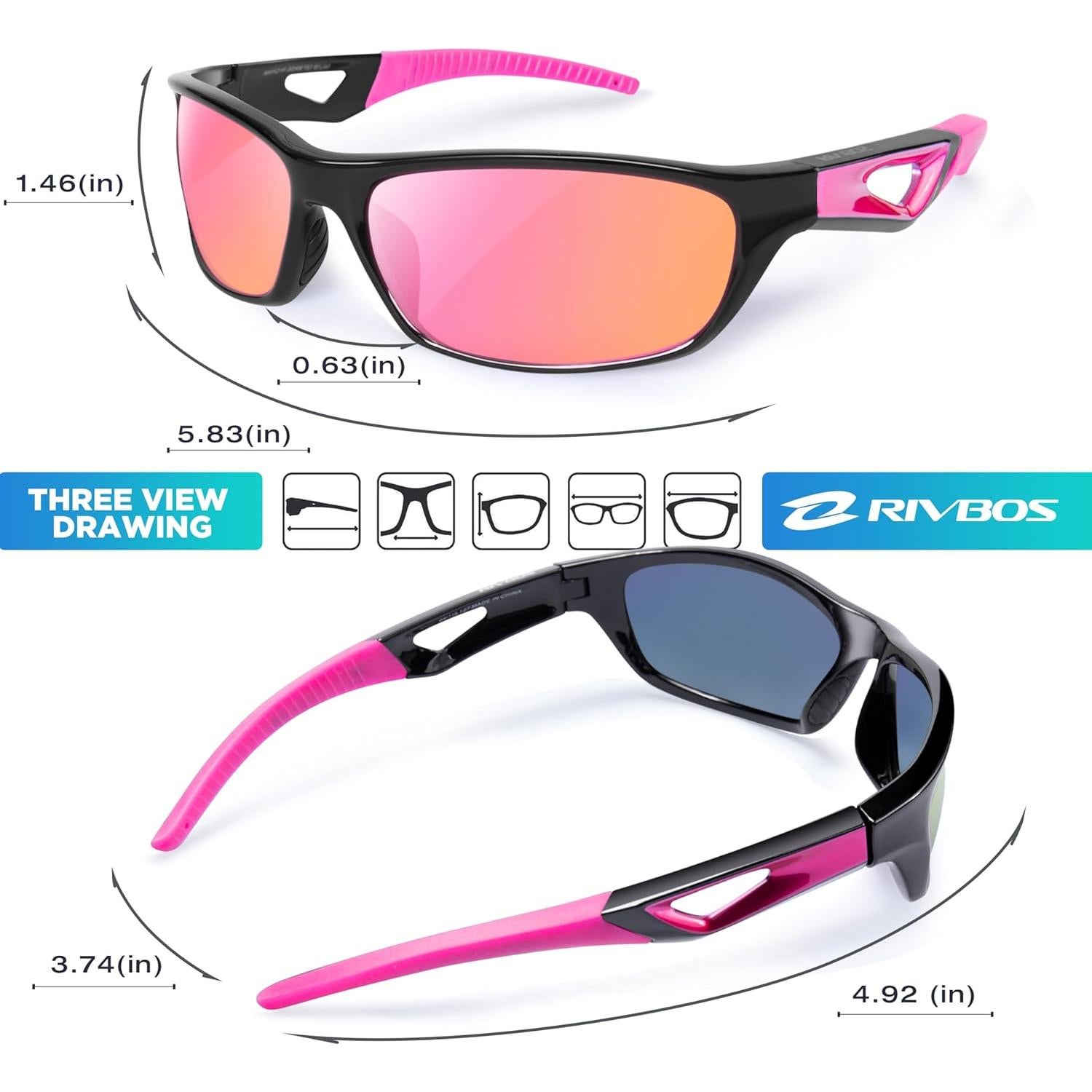Gafas de sol deportivas RIVBOS RB831 polarizadas UV400