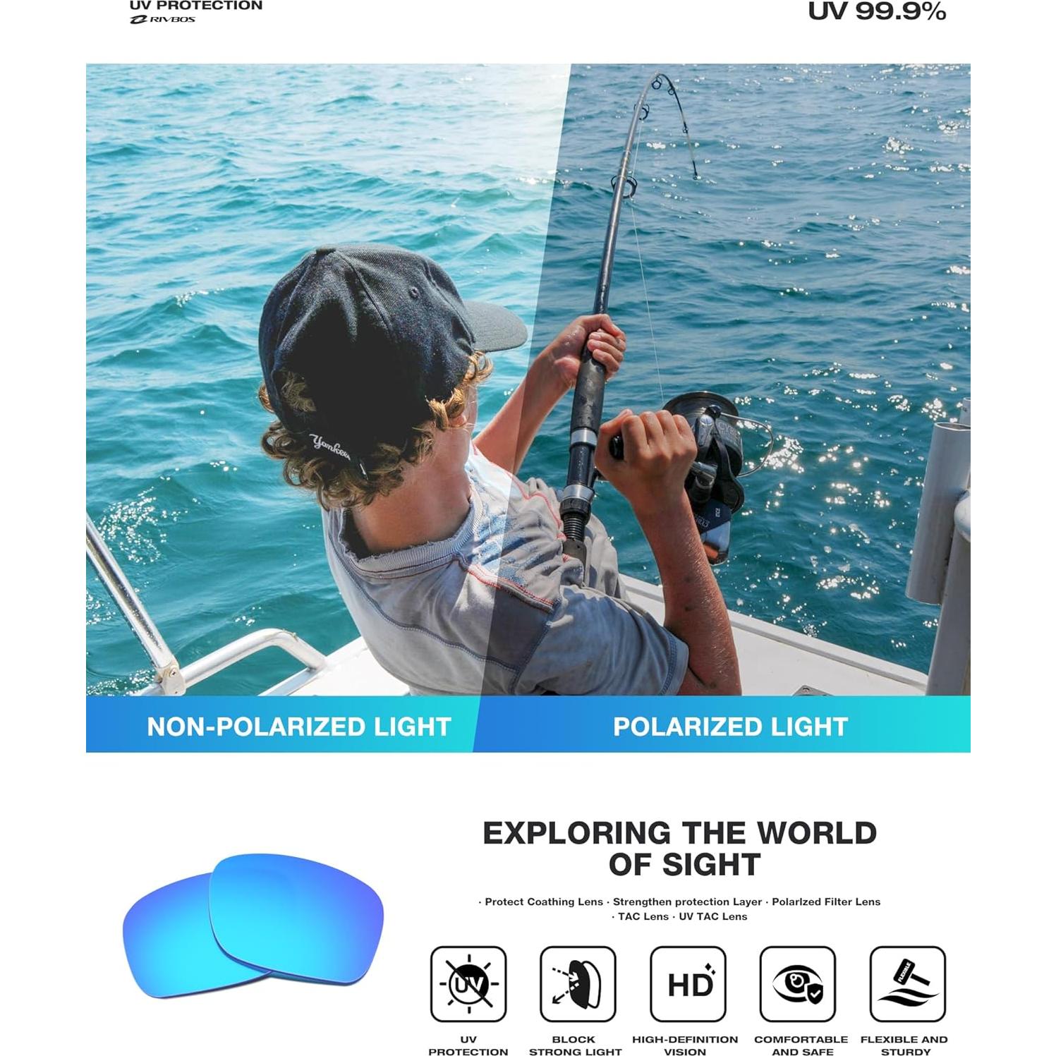 Gafas de sol deportivas RIVBOS RB831 polarizadas UV400