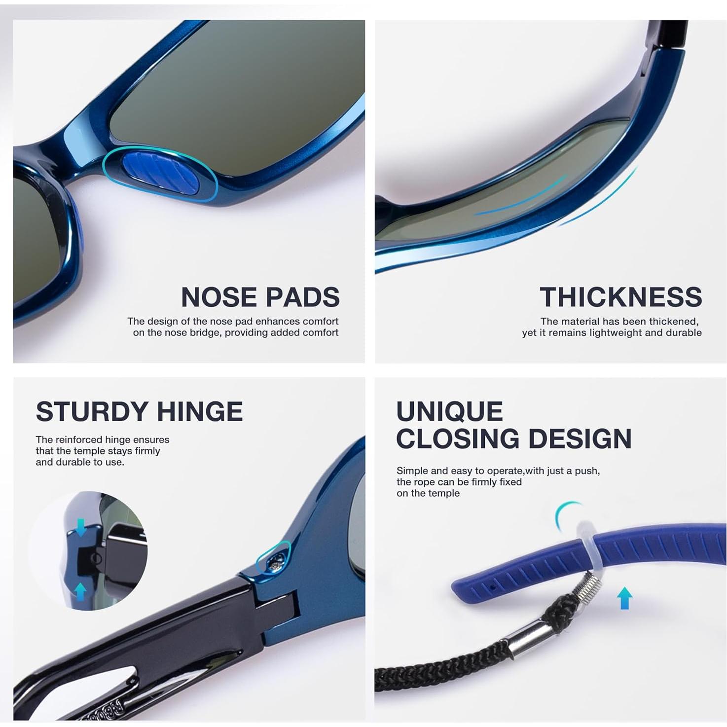 Gafas de sol deportivas RIVBOS RB831 polarizadas UV400