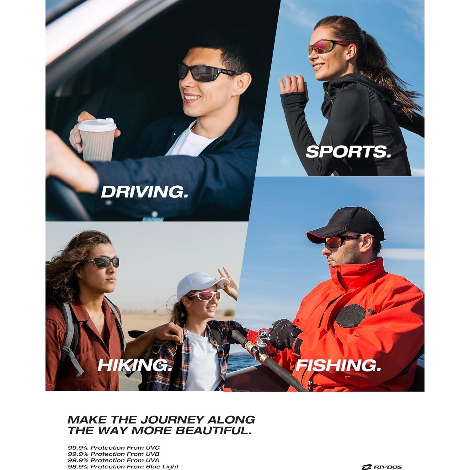 Gafas de sol deportivas RIVBOS RB831 polarizadas UV400