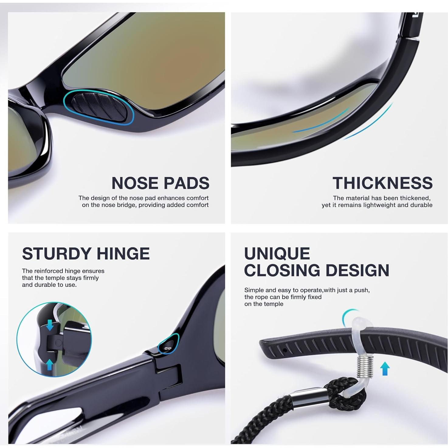 Gafas de Sol RIVBOS RB831 Polarizadas para Deportes