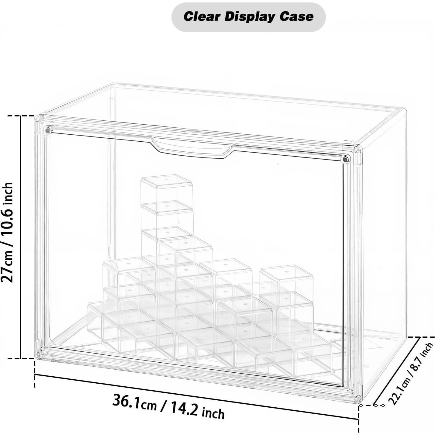 Caja de Exhibición Acrílica GUDEMAY con Puerta Magnética 35.6x22.1cm