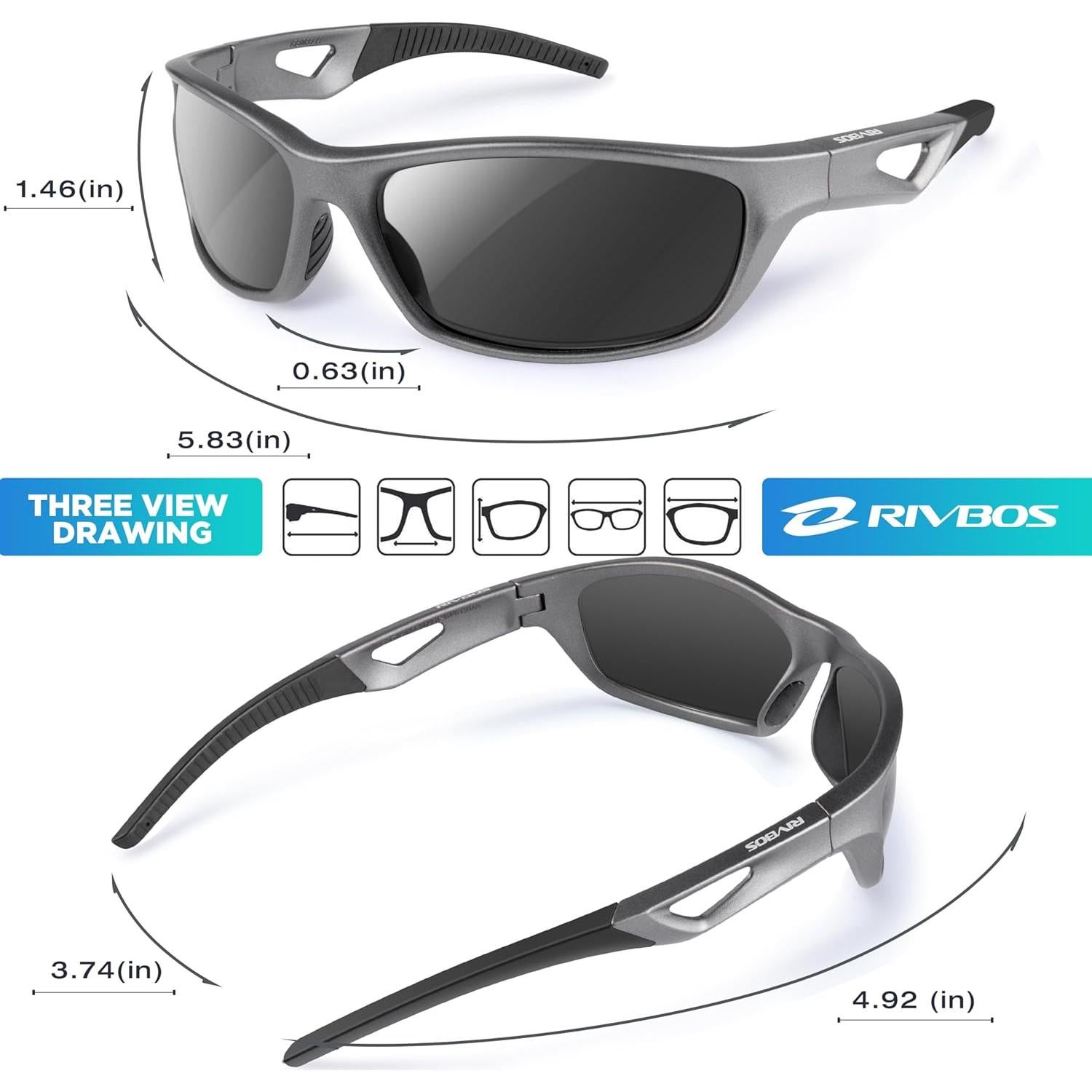 Gafas de Sol Deportivas RIVBOS RB831 Polarizadas UV400