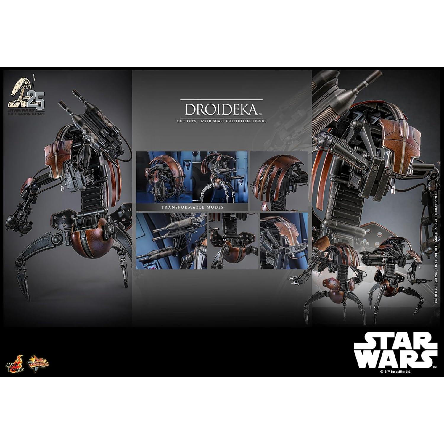 Figura Coleccionable Droideka Hot Toys 1/6 Star Wars 25 Aniversario