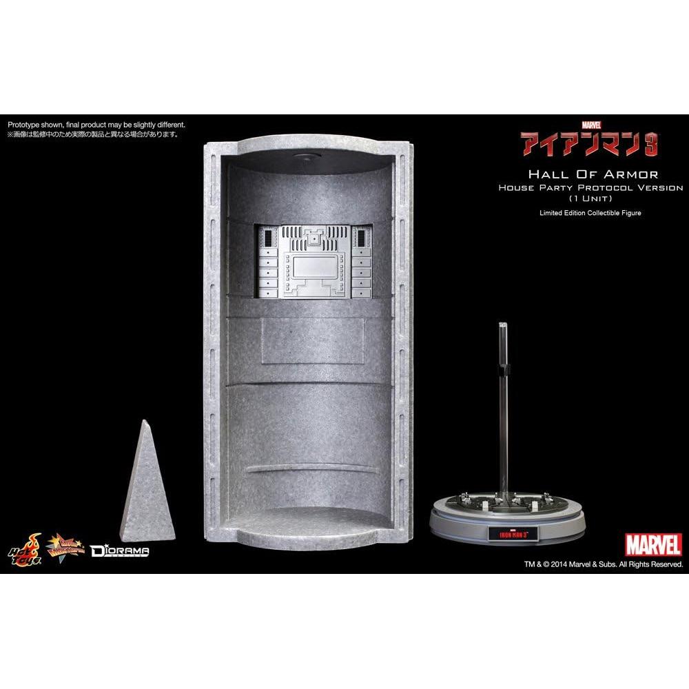 Diorama Sala de Armaduras Hot Toys Iron Man 3 Protocolo Fiesta