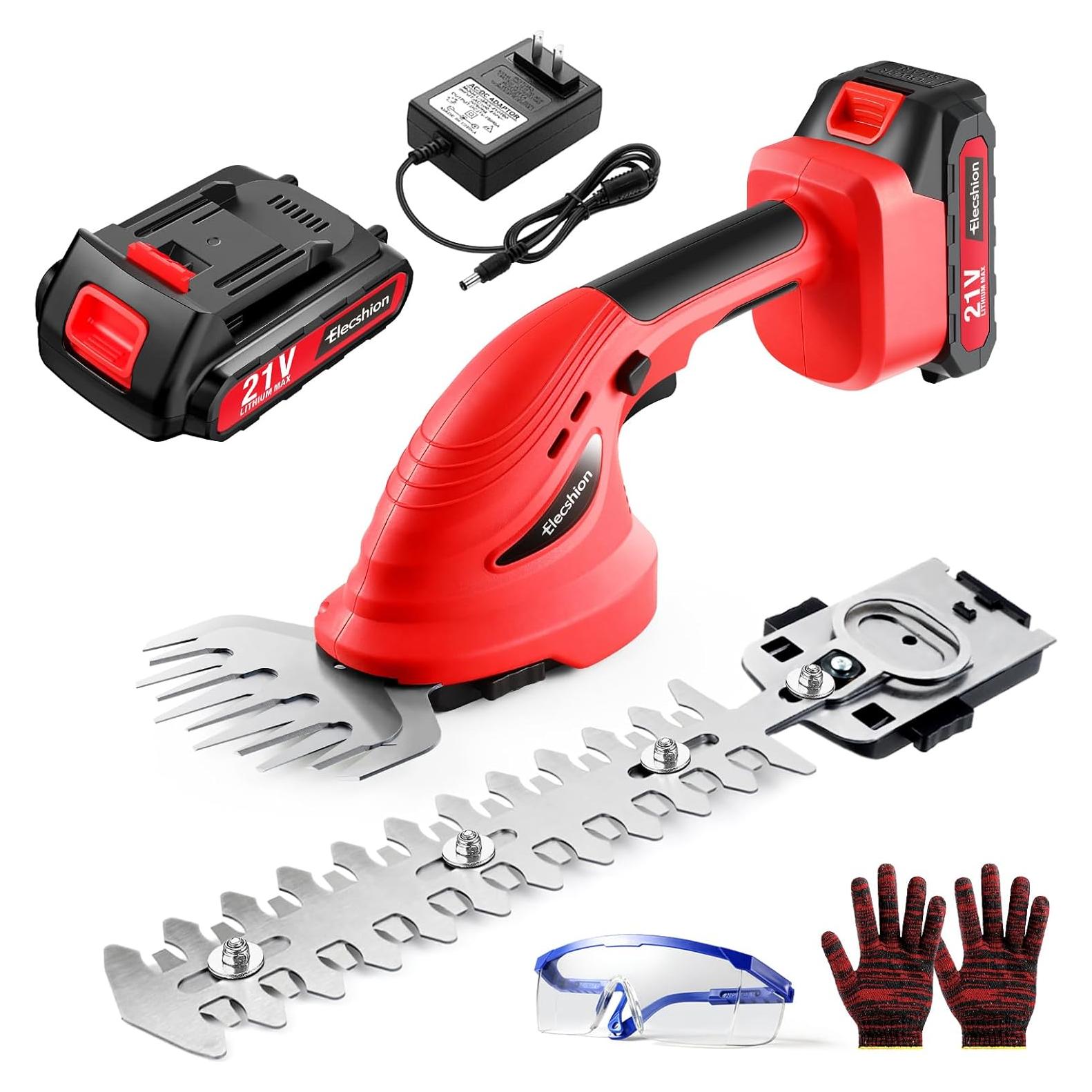 Cortadora de Setos Inalámbrica Elecshion 21V con Batería