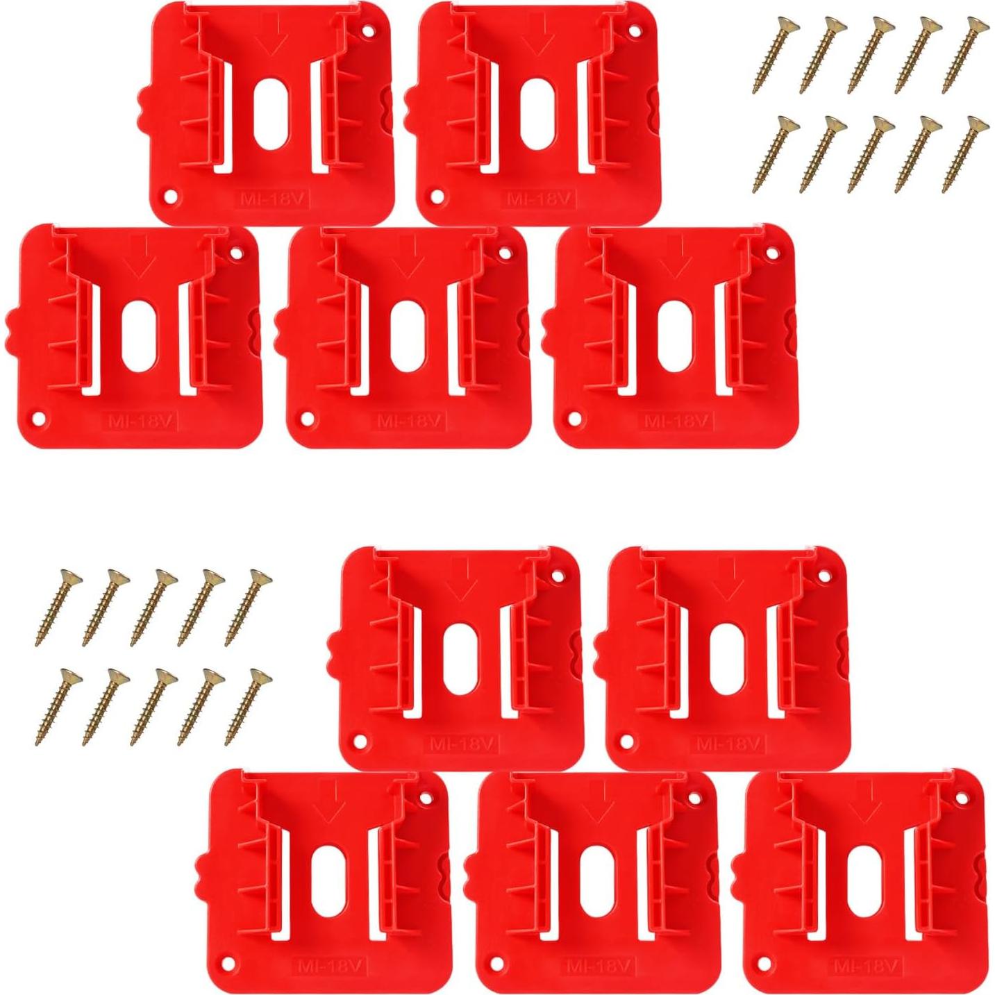 10 Soportes de Batería M18 KETTKEL para Montaje en Pared