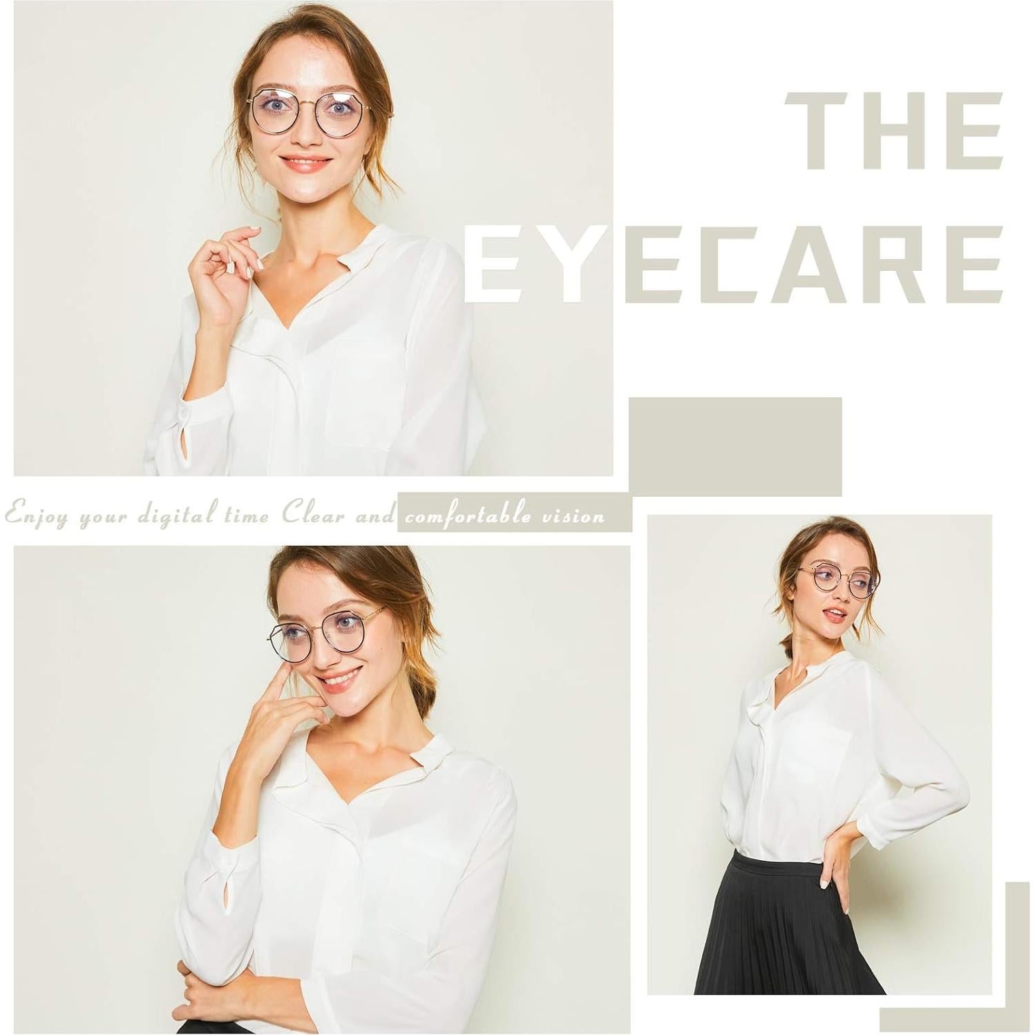 Gafas de Luz Azul DUCO W014 Unisex Negro Dorado